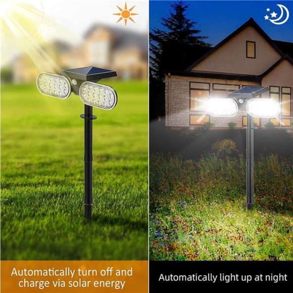Motion Solar Lights Outdoor, Solar Security Light, Stay On or Motion On/Off Mode - Picture 3 of 5